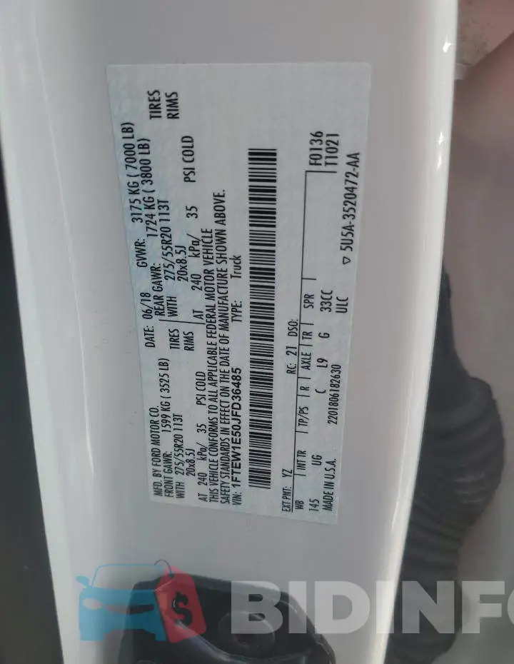 1FTEW1E50JFD36485 Photo# 13