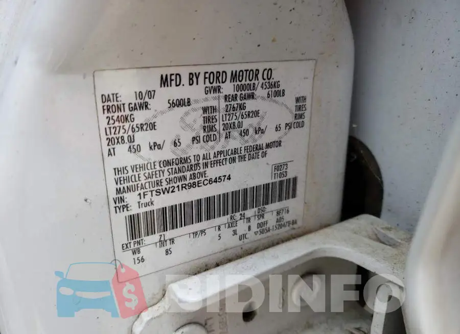1FTSW21R98EC64574 Photo# 12