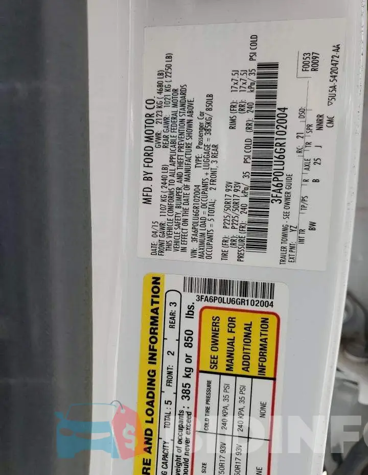 3FA6P0LU6GR102004 Photo# 12