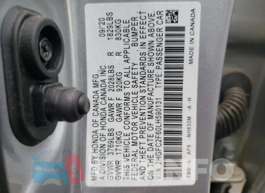 2HGFC2F60LH590131 Photo# 12