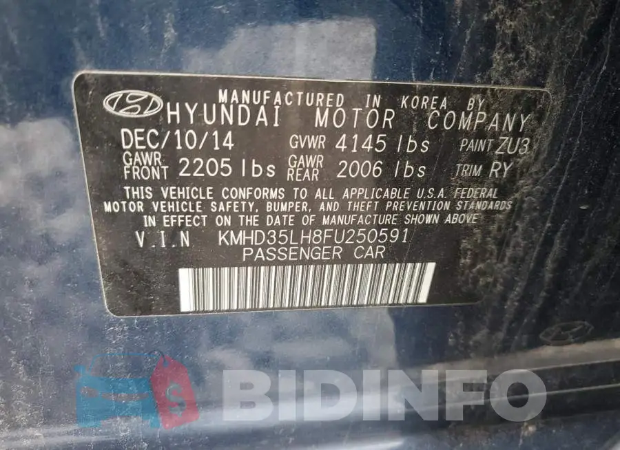 KMHD35LH8FU250591 Photo# 12