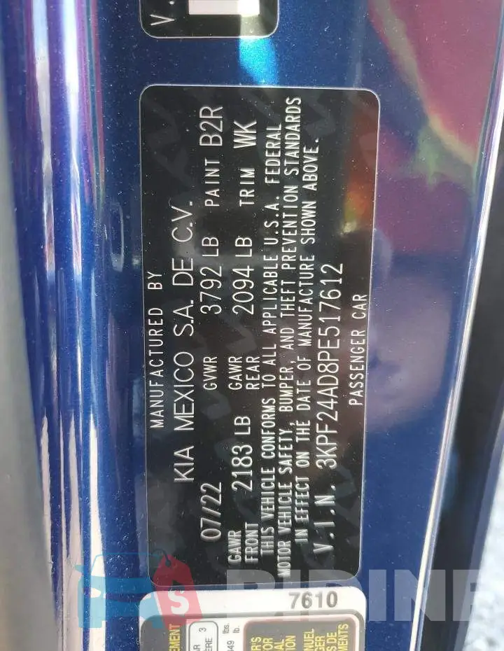 3KPF24AD8PE517612 Photo# 12