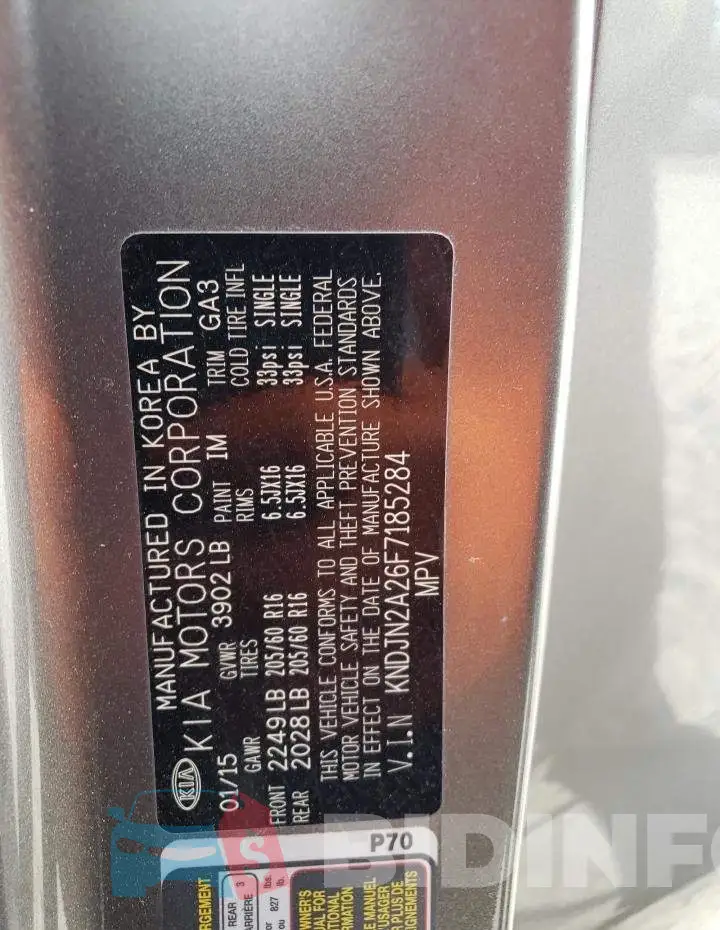 KNDJN2A26F7185284 Photo# 12