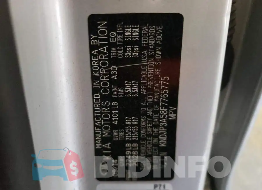 KNDJP3A58F7765775 Photo# 12