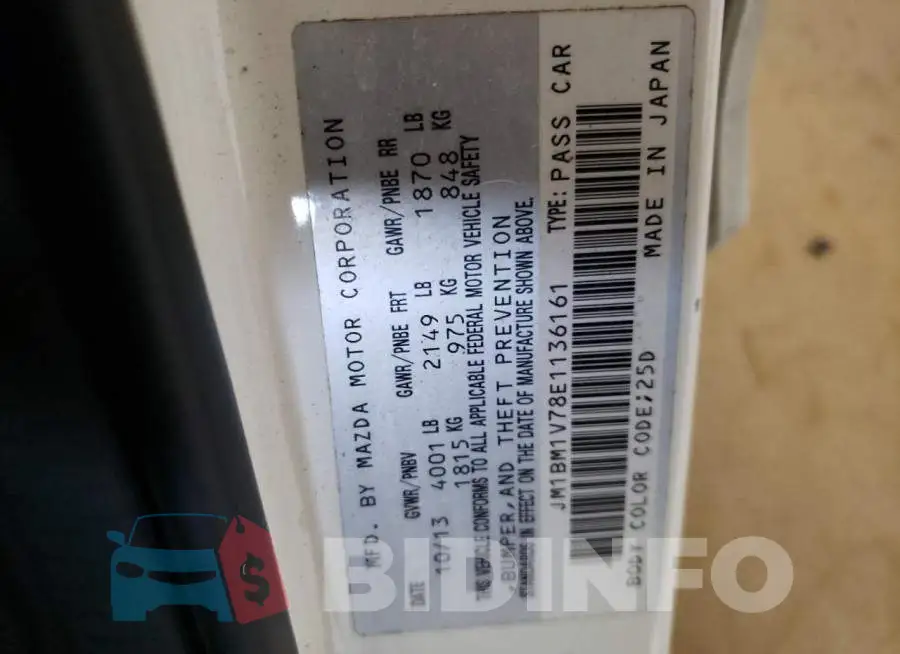 JM1BM1V78E1136161 Photo# 12