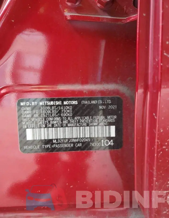 ML32FUFJ3NHF02045 Photo# 12