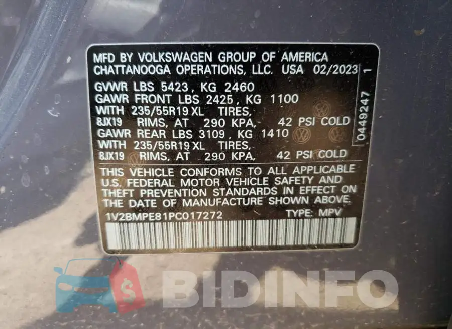 1V2BMPE81PC017272 Photo# 12