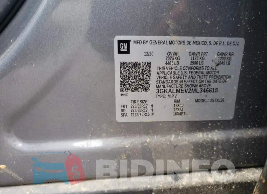 3GKALMEV2ML346815 Photo# 14