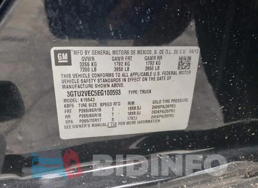 3GTU2VEC5EG100593 Photo# 12