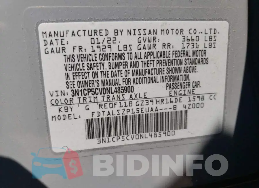 3N1CP5CV0NL485900 Photo# 12