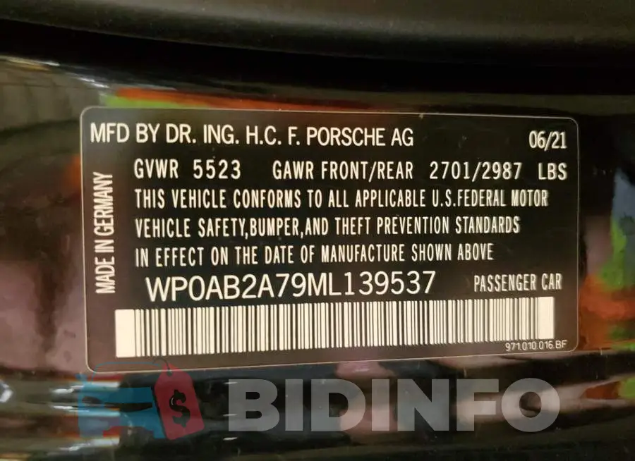 WP0AB2A79ML139537 Photo# 12