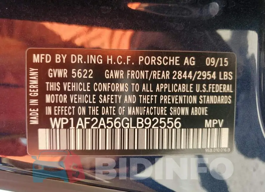WP1AF2A56GLB92556 Photo# 13