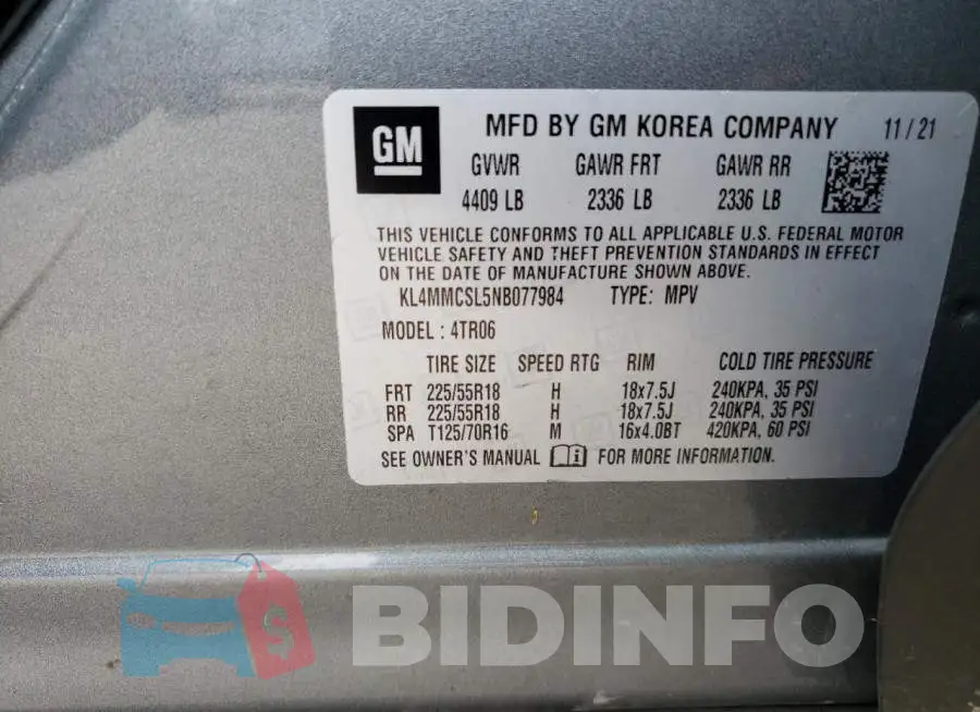 KL4MMCSL5NB077984 Photo# 13