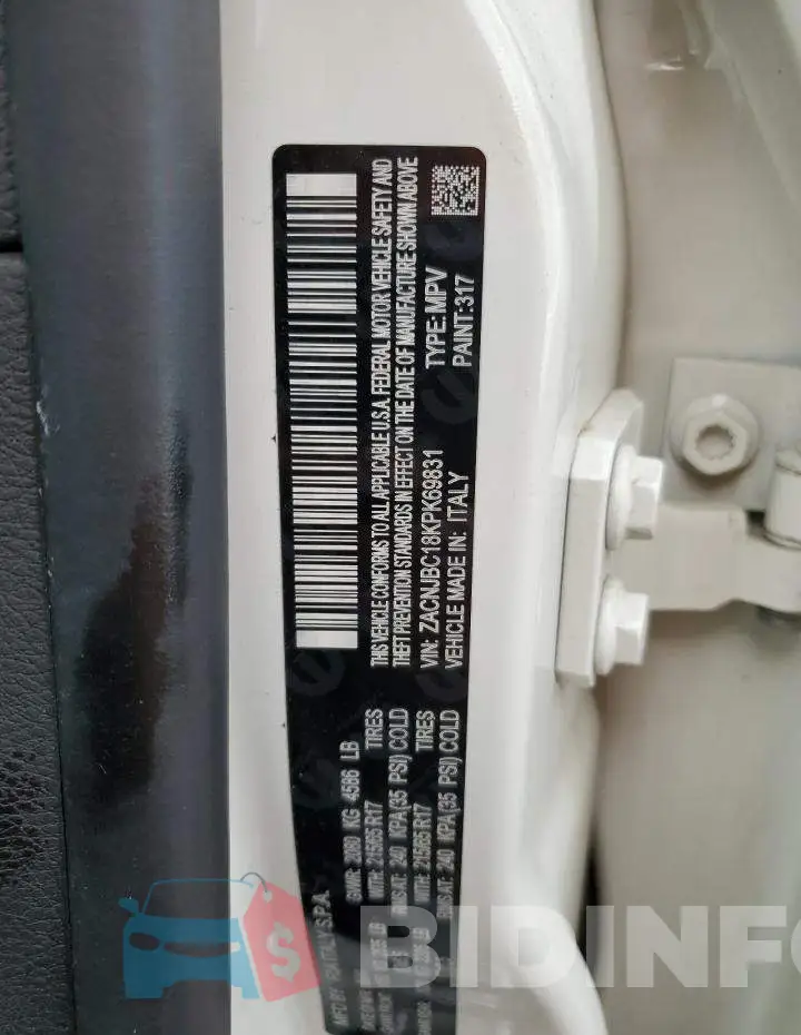 ZACNJBC18KPK69831 Photo# 13