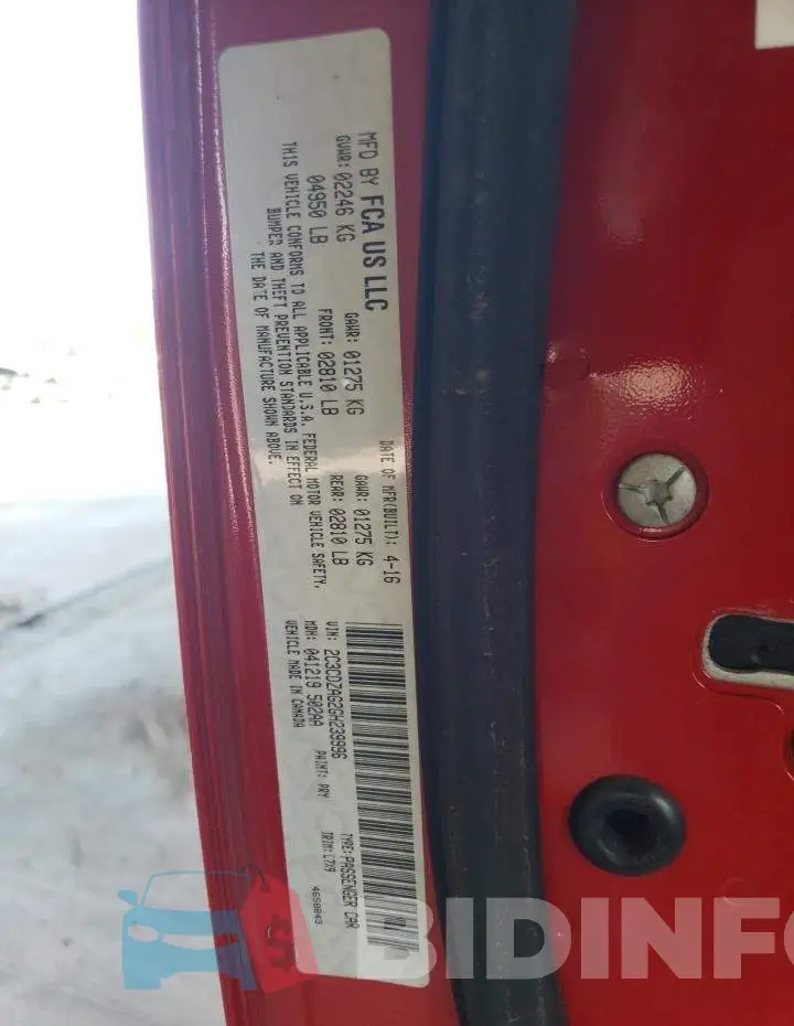2C3CDZAG2GH239996 Photo# 12