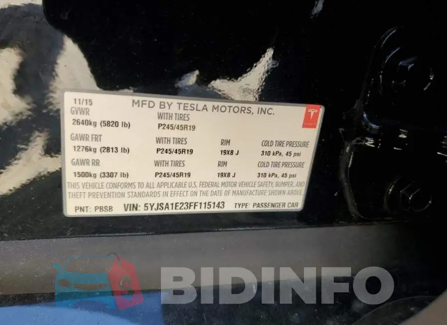 5YJSA1E23FF115143 Photo# 12