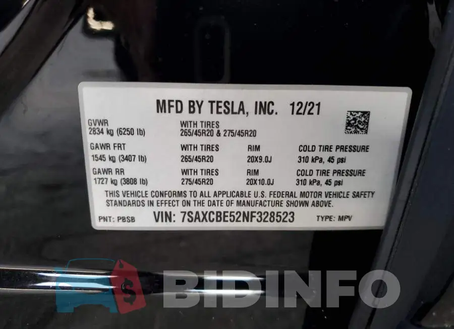 7SAXCBE52NF328523 Photo# 13