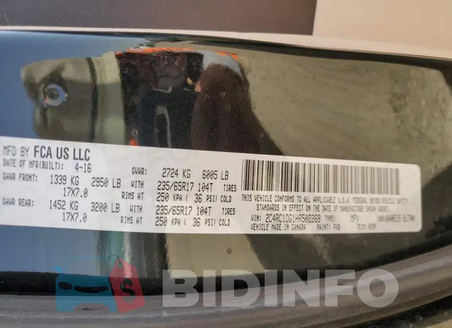 2C4RC1DG1HR502268 Photo# 13
