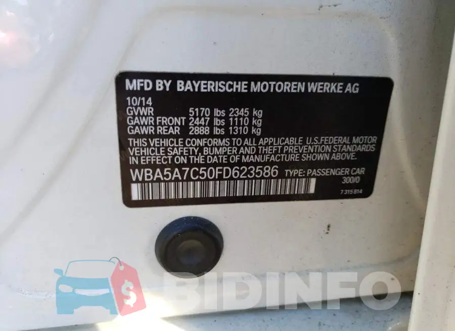WBA5A7C50FD623586 Photo# 12
