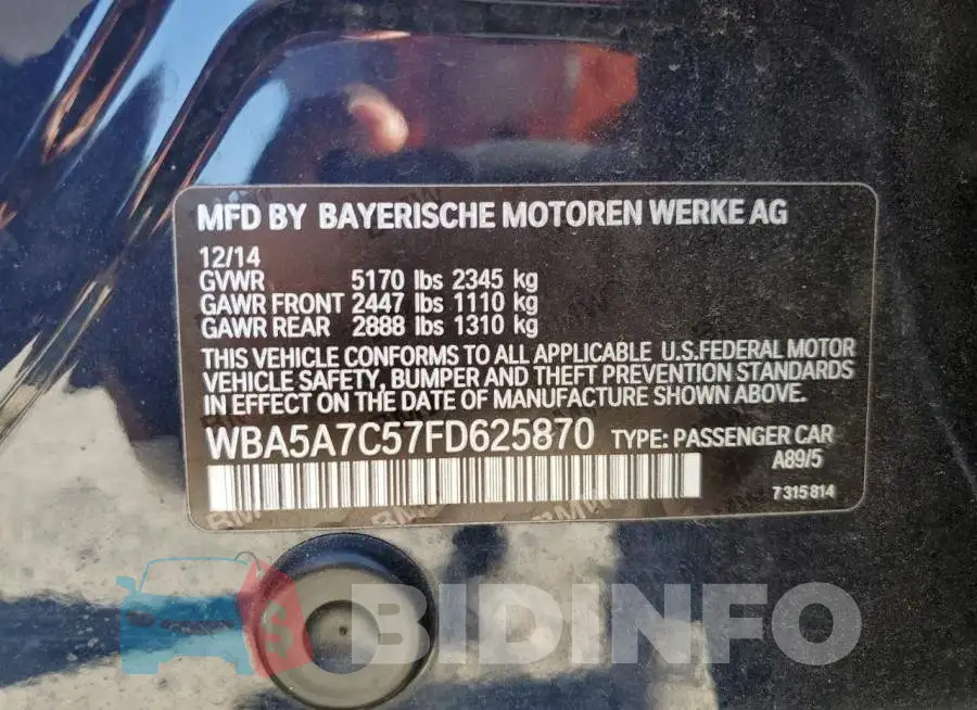 WBA5A7C57FD625870 Photo# 13