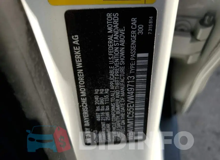 WBAVM1C55EVW49713 Photo# 12