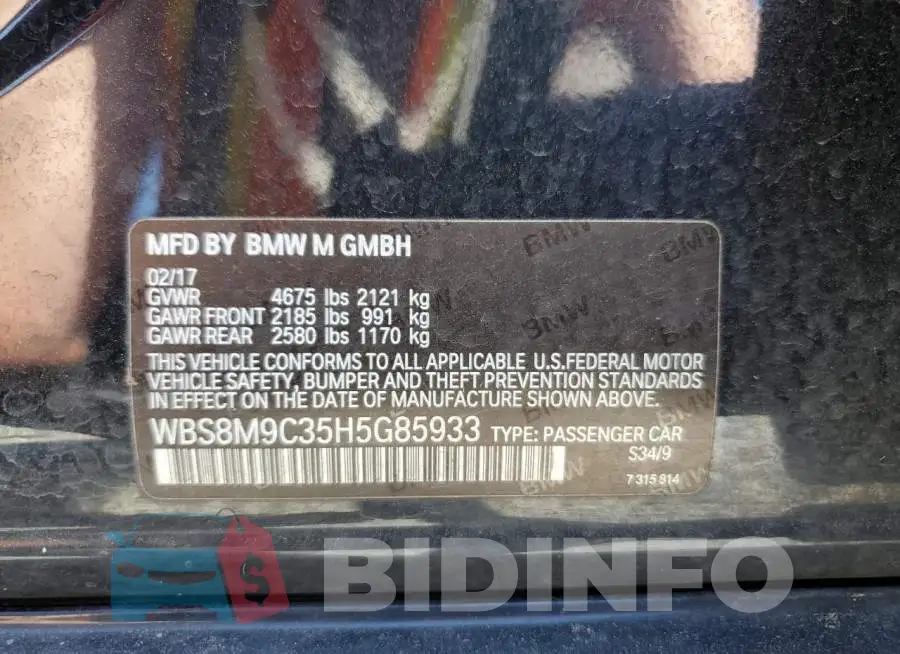 WBS8M9C35H5G85933 Photo# 12