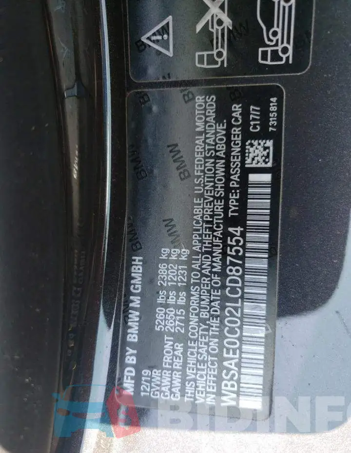 WBSAE0C02LCD87554 Photo# 12