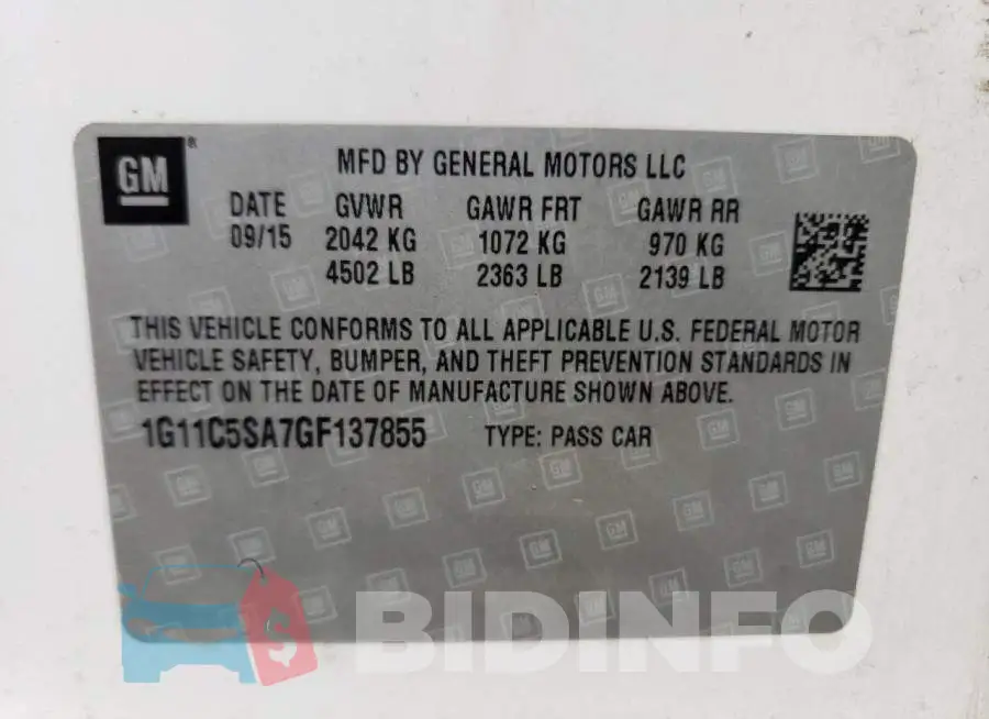 1G11C5SA7GF137855 Photo# 12