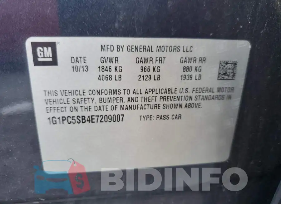 1G1PC5SB4E7209007 Photo# 12