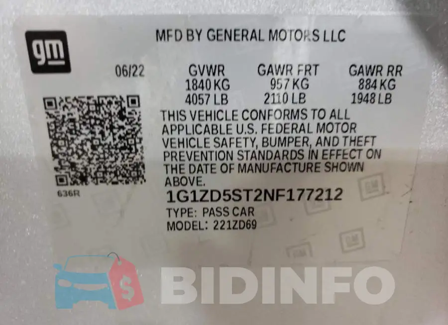 1G1ZD5ST2NF177212 Photo# 13