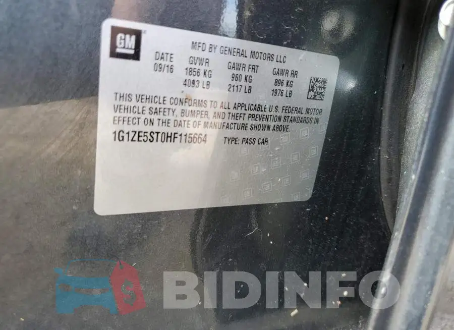 1G1ZE5ST0HF115664 Photo# 12