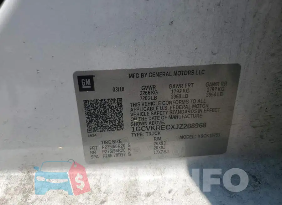 1GCVKRECXJZ288968 Photo# 12