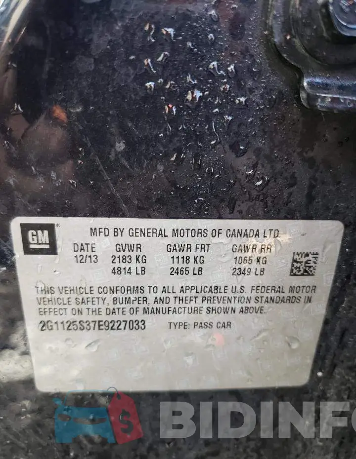 2G1125S37E9227033 Photo# 12