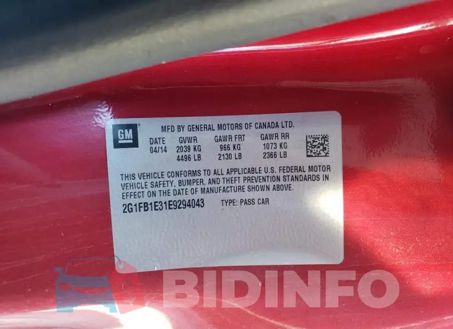 2G1FB1E31E9294043 Photo# 12