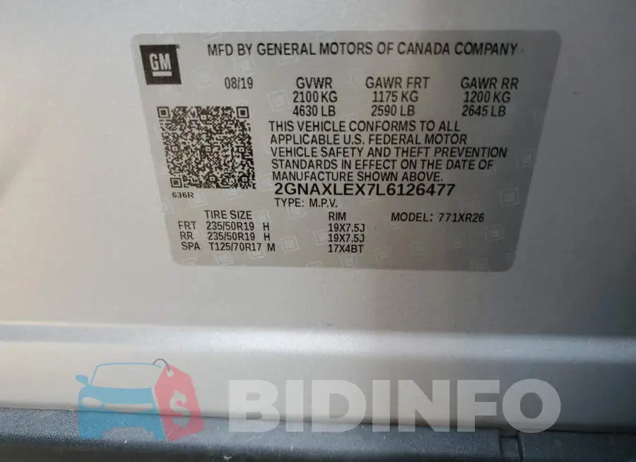 2GNAXLEX7L6126477 Photo# 12