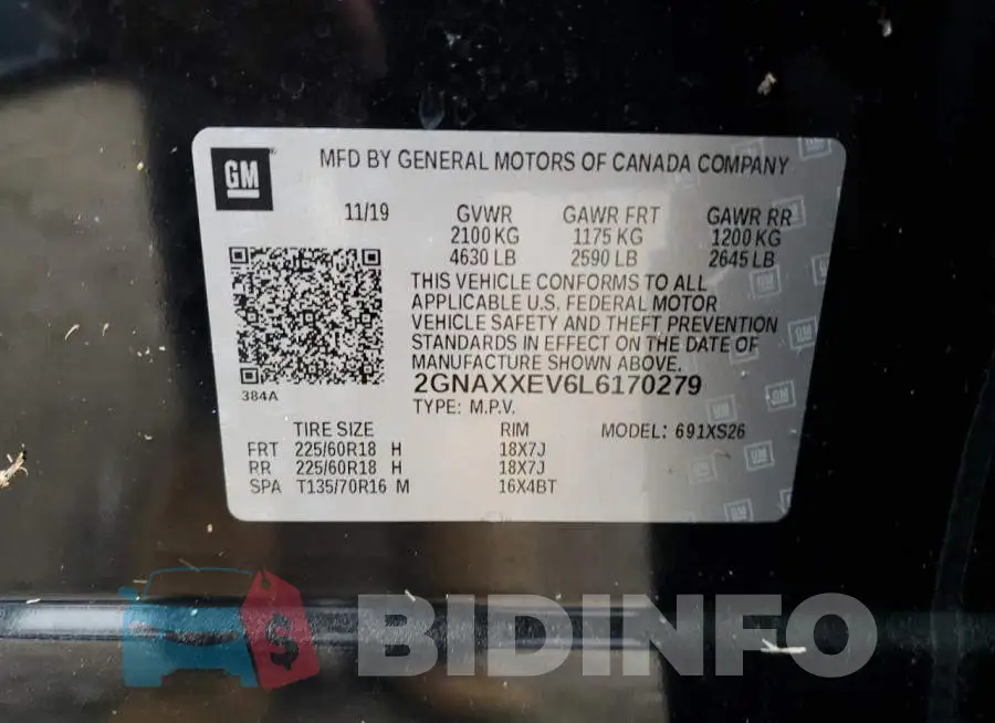 2GNAXXEV6L6170279 Photo# 13