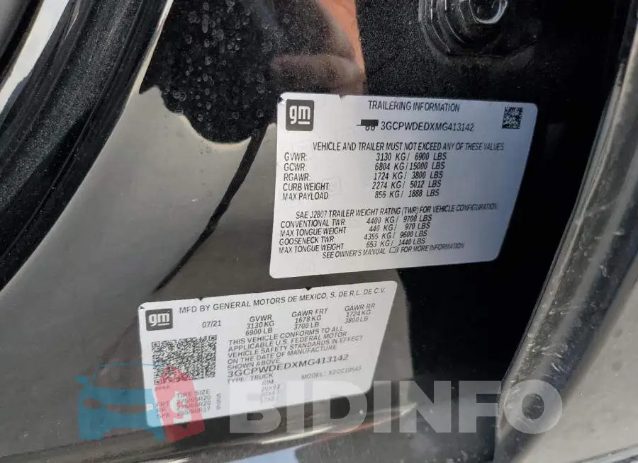 3GCPWDEDXMG413142 Photo# 13