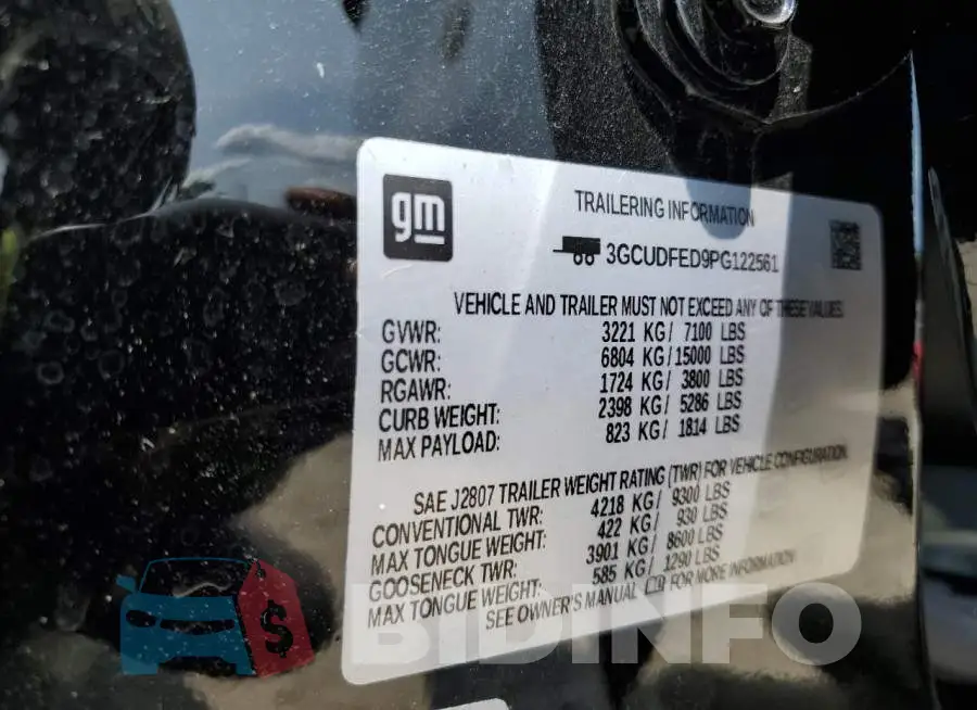 3GCUDFED9PG122561 Photo# 12