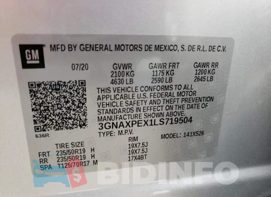 3GNAXPEX1LS719504 Photo# 12