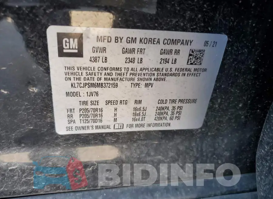 KL7CJPSM6MB372159 Photo# 14