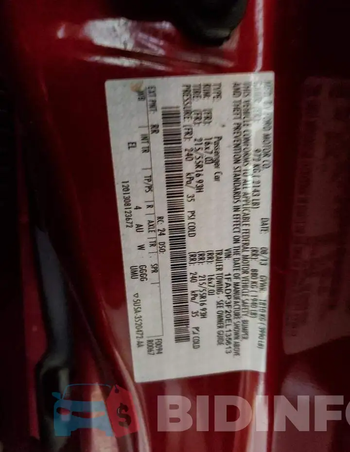 1FADP3F20EL135613 Photo# 12