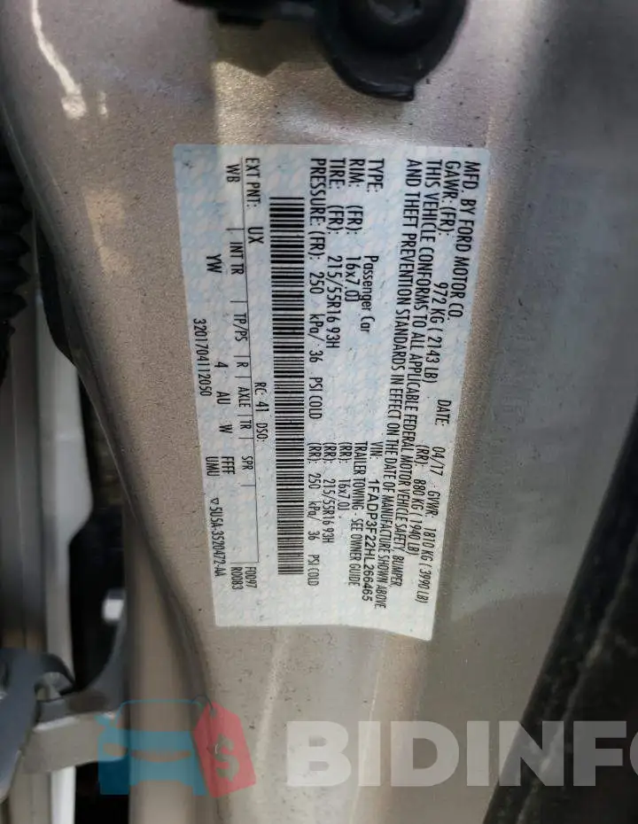 1FADP3F22HL266465 Photo# 12