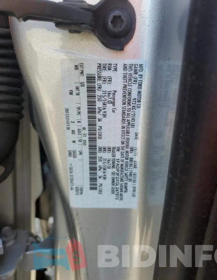 1FADP3F2XGL247872 Photo# 12