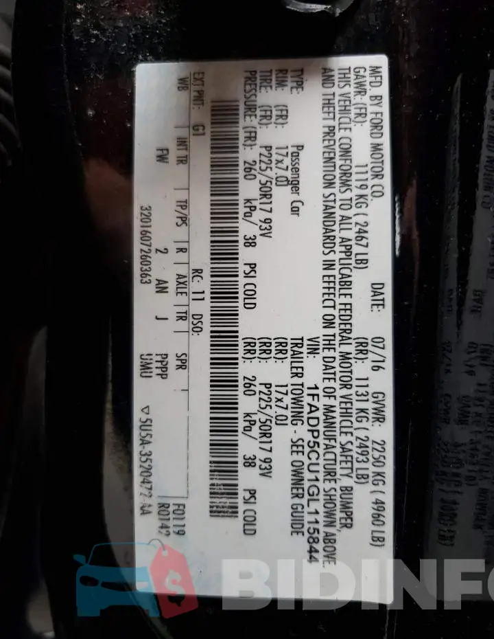 1FADP5CU1GL115844 Photo# 12