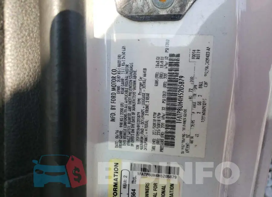 1FATP8UH4H5205879 Photo# 12