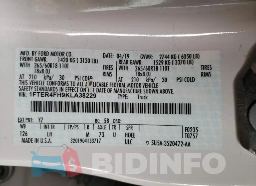 1FTER4FH9KLA38229 Photo# 12