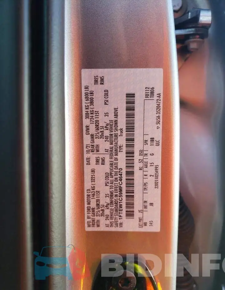 1FTEW1C59MFC46470 Photo# 12