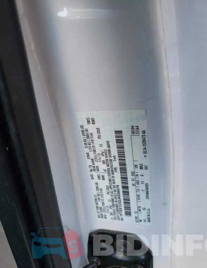 1FTEX1C53JKE86078 Photo# 12