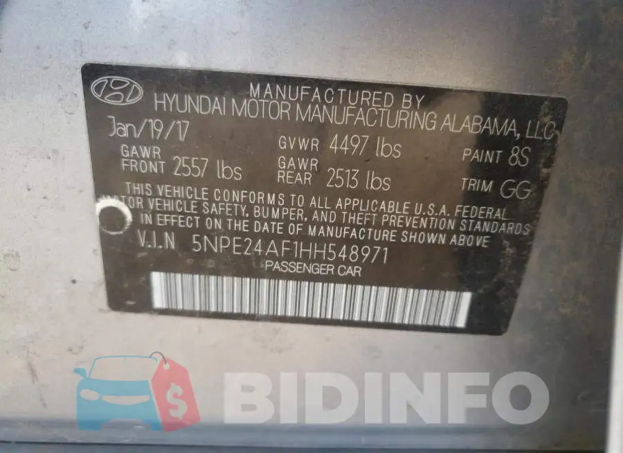5NPE24AF1HH548971 Photo# 13