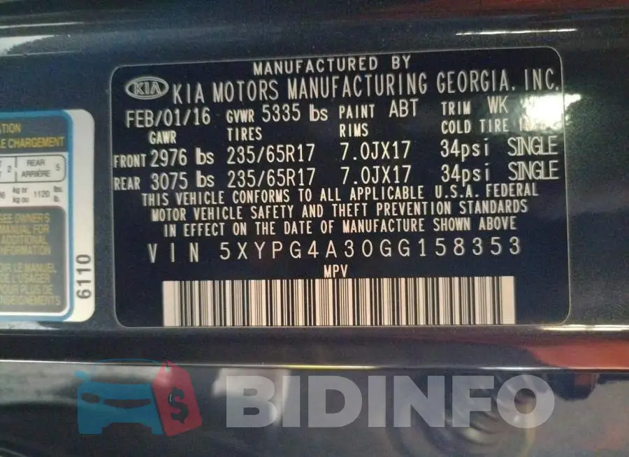 5XYPG4A30GG158353 Photo# 13